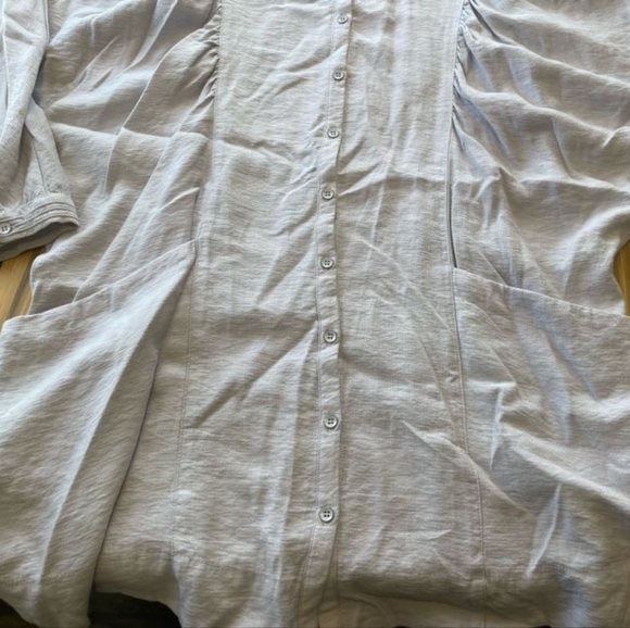 Free People Womens Oversized Long Sleeve Button Down Tunic Mini Dress Xs & Med - Picture 3 of 5